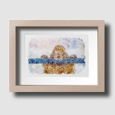 Cocker Spaniel Watercolour Portrait Pet Love Dog Wall Art Print Unframed Picture