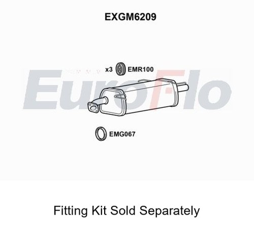 Rear muffler silencer insert - rear,