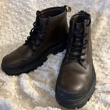 Caterpillar Men's Wide Leather Boots Brown hi ankle walking 10 Uk CAT P110899