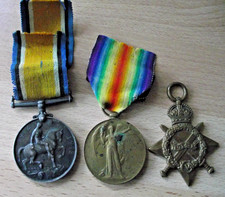 WW1 TRIO MEDAL SET 11365 PTE F