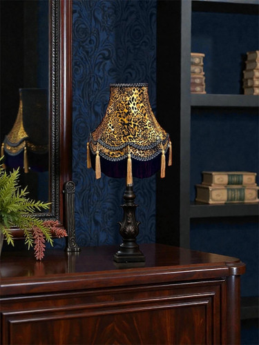 Leopard print table lamp