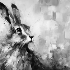 ORIGINAL HARE PAINTING -