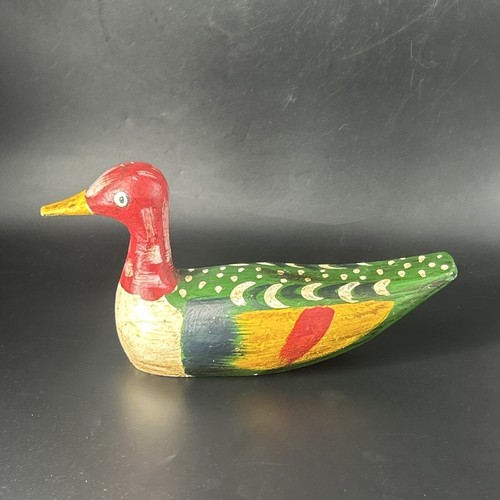 Antique wooden decoy duck - antique,