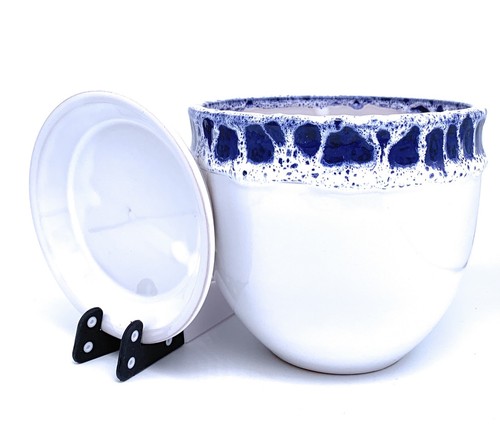 Plant pot ceramic glazed with - plant,