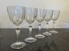 Vintage cut glass wine - wine, glasses