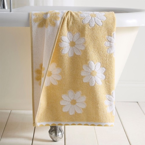 Daisy floral cotton towels - daisy,