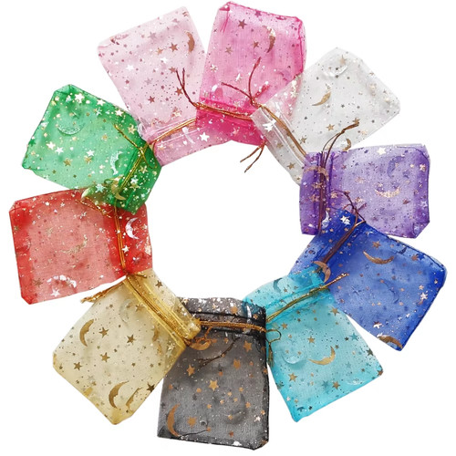 Moon star organza gift - organza, bags