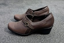 CLARKS Genette Brown Leather