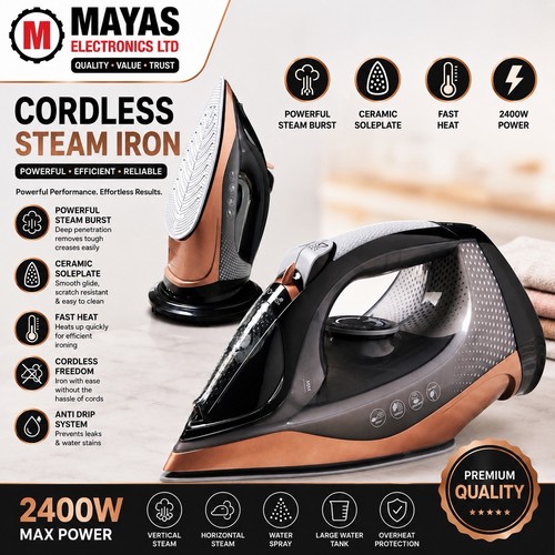 Cordless steam iron - /, ceramic