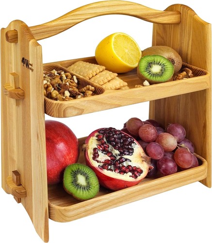 Wooden tier fruit stand - wooden,