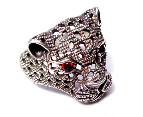 Silver hallmarked mans leopard - silver,