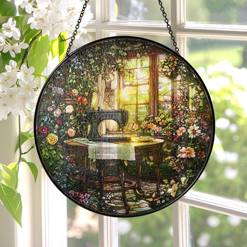 Sewing machine stained glass - sewing, machine,