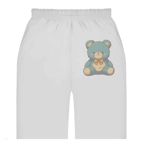 Blue teddy bear - 'blue, sitting'