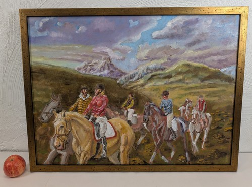 Original painting horse riding - horse,