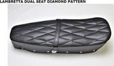 Lambretta SX TV LI  Series 1 2 3 GP Black Diamond Stitched Dual Seat & Catch