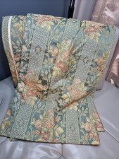 Elegant Floral Jacquard Lined Curtains – Pleated, Lined Vintage Style 50 X 52"