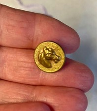 Set of 6 French Antique Button, 16mm, Paris, Horse Head