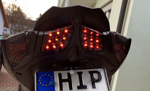 Led tail light black - led,