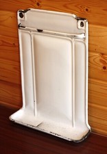 Vintage 47cm French Enamel Kitchen Rack - Utensil Holder Drip Tray Kitchen Rail