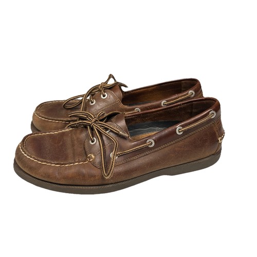Chaps brown leather boat - chaps,