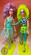 Pizzazz vs Jem Rivalry Set - Custom Restyled Dolls - Hasbro 1986 reimagined