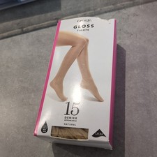 George Medium 4 Pairs Of New Gloss Natural Tan Coloured Tights