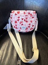 Cath Kidston Mini Saddle Cross Body Bag Marble Hearts in Pink BNWT rrp £45
