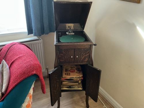 Antique hmv wind - hmv, cabinet