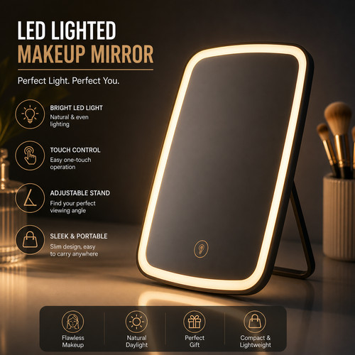 Led touch makeup vanity - led,