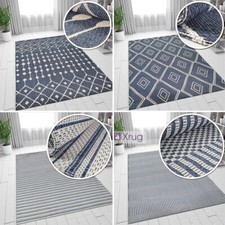 100% Cotton Rug Navy Blue