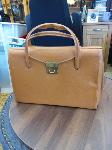 Vintage tan leather lockable - leather,
