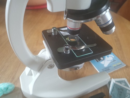Microscope set with case and - with,