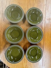 Set Of Six Vintage Green
