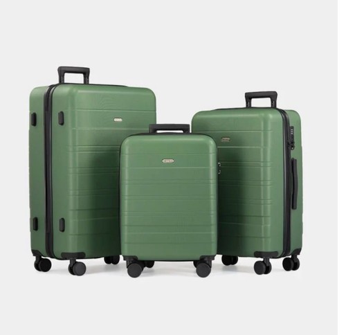 Abs green luggage set - abs, piece