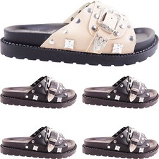 Womens Flat Slides Flatform