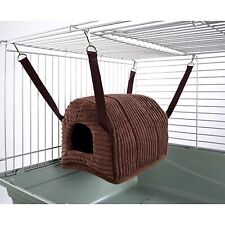 Rat Degu Gerbil Cuddle Up Igloo Hammock Bed Toy House Luxury Chocolate