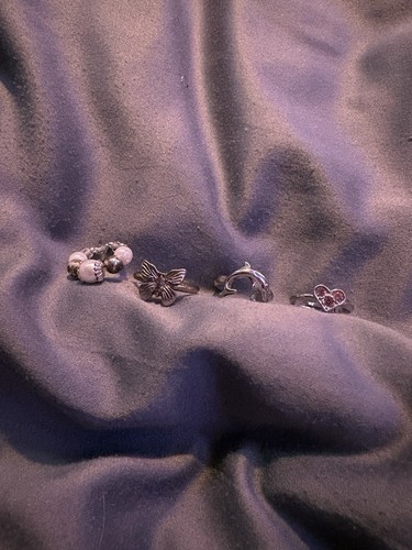 Toe rings adjustable white - rings,