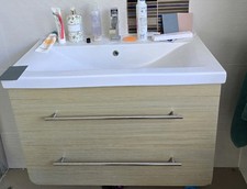 Bathroom 2 Draw Cabinet Storage Cupboard Unit