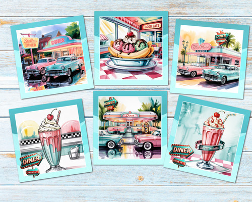 American diner style - style, card