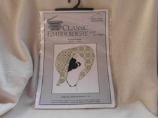CLASSIC EMBROIDERY BLACKWORK CROSS STITCH KIT FLORIDA' ELEGANT DECO LADY + HAT