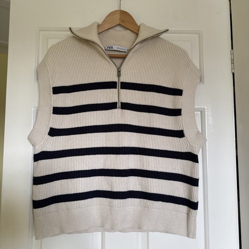 Zara ivory navy striped - zara, &