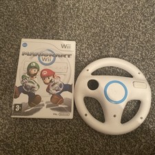 Mario Kart Nintendo Wii Game with 1 x Official Wheel - VGC - Complete Tested PAL