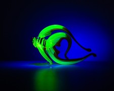 Uranium Glass Fish Figurine