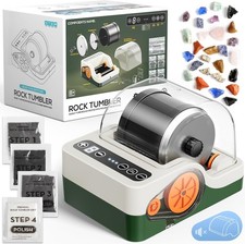 Professional Rock Tumbler Machine, Rocks Polishing Machine Kit with Noise Reduc