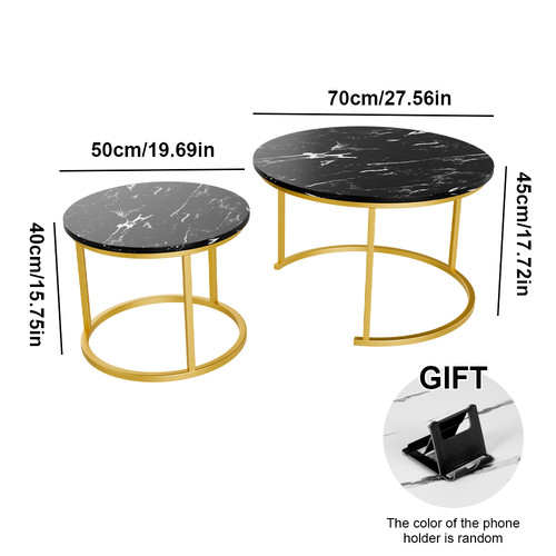 Nesting coffee tables round - coffee,