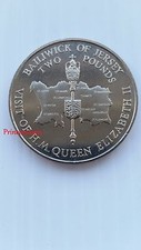 1989*UNC*BAILIWICK OF JERSEY VISIT H.M QUEEN ELIZABETH II £2 TWO POUND COIN