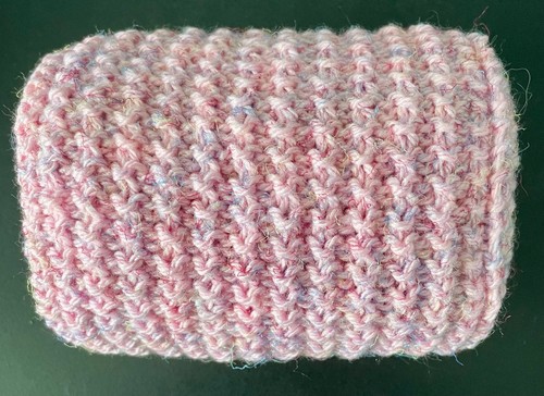 Ladies aran scarf light pink - aran,
