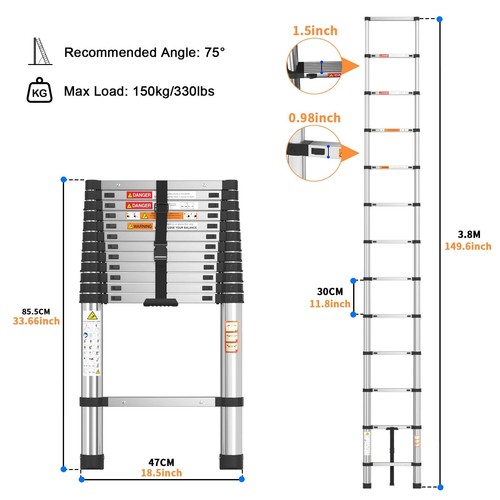 2m telescopic ladder - ✅,