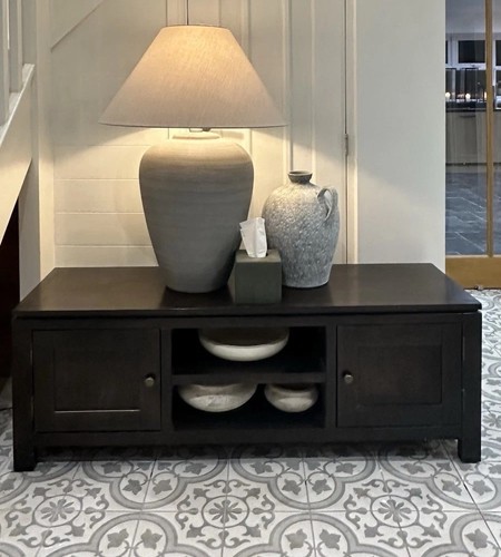 Wooden unit with - with, storage