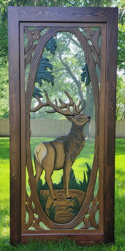 Handmade elk screen door - elk,